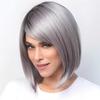 Nueva Peluca de Comercio Exterior para Adultos Mayores Mujeres Cabello Corto Lacio Cubierta de Cabello con Degradado Grisáceo Peluca Europea y Americana AliExpress Cubierta de Cabello Corto