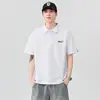 Danpaoni marca de moda americana casual folgada camisa POLO masculina cityboy verão nova gola manga de cinco pontas top