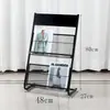 Suporte de Jornais, Estante de Armazenamento de Jornais e Revistas, Estante Catálogo de Livros e Revistas, Display Móvel para Folhetos, Estante de Armazenamento de Informações