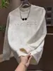 Sudadera Casual de Moda con Estampado de Letras Manchadas de Acero, Jersey Versátil de Tendencia, Nueva Colección Otoño e Invierno 2024 para Hombre, Manga Larga