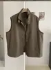 KEKEZOON 2026 Otoño Nuevo Estilo Coreano Holgado Cuello Alto Sin Mangas Casual Ropa de Trabajo Chaleco para Mujer 8850