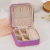 Caja de Joyería Pu Pequeña Doméstica Mini Caja para Anillos Aretes Collar Almacenamiento Bolsa Caja de Joyería Portátil Caja de Accesorios