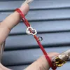 Pulsera de Calabaza Kirin Ágata Roja Chapada en Plata de Ley Oro Rosa 18k Tamaño Pequeño Incrustada con Diamantes Lujo Ligero Año del Zodiaco Hilo Rojo