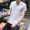 Precio al por mayor Cuello en V Cuello redondo Camiseta de manga corta para hombre Ropa holgada de verano de secado rápido Gordo talla grande Gordo Camiseta gorda
