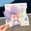 Conjunto de Accesorios para el Cabello Infantiles de Moda: Lazo Grande de Cuadros, Diadema Linda para Niña, Pinza para el Cabello, Adorno de Tela para el Cabello