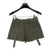 Shorts vaqueros de trabajo Inss Thirteen Lines para mujer 2026 Primavera/Verano Nuevos Shorts de cintura alta adelgazantes de línea A para mujer