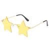 Nuevas gafas de sol transfronterizas con forma de estrella de cinco puntas, divertidas gafas de sol para mujer, gafas de sol con decoración de fiesta Y2K europeas y americanas