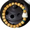 Cuentas de Palosanto de Corte Recto para Manualidades Pulsera de Cuentas Budistas Círculo Único Despertar del León Cuentas de Madera Cuentas de Rosario para Hombres y Mujeres