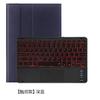Adecuado para Samsung S6Lite Teclado Bluetooth Transfronterizo S7+Fe Ranura para Lápiz Cubierta Protectora A7 Táctil Retroiluminado Teclado Cubierta de Cuero