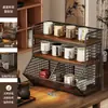 Estante de almacenamiento de escritorio, organizador multicapa para bolsitas de té, mesa de centro, portavasos, mesa de cocina, estante de almacenamiento de bocadillos para encimera