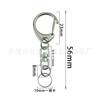 Accesorios DIY pequeño C + ocho +10 doble anillo protección ambiental transfronterizo llavero de moda joyería acrílica llavero cadena colgante