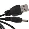 Cable de cargador con agujero redondo, cabeza redonda de 3.5 mm, lámpara de escritorio, altavoz de audio, ventilador pequeño, cable de datos de alimentación USB a CC