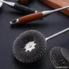Aço Inoxidável 304 Novo Estilo Escova de Panela Multifuncional Escova de Limpeza de Cozinha Palha de Aço para Lavar Louça Cabo Longo Artefato para Lavar Panelas Atacado