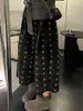 Pantalones Casuales de Lana Florales Retro Estilo Coreano para Mujer, Diseño de Moda Otoño e Invierno 2026, Pantalones Anchos Acortados Engrosados