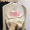 Top Básico de Manga Larga Casual De Rong para Niños Colección Otoño/Invierno 2026 Nuevo Top de Otoño para Niñas con Cuello Semi-Alto