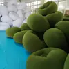 En stock de fábrica Sofá Flocado PVC Inflable Sofá Perezoso Apartamento Pequeño Hogar Asiento Individual Silla Redonda de Ocio