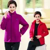 Cárdigan de Polar para Madres de Mediana Edad y Mayores, Top Holgado Grueso Casual de Polar, Sudadera, Chaqueta Cálida de Polar