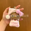 Llavero de peluche Hello Kitty, muñeco de sombrero de paja Hello Kitty de cuero negro, amuleto popular para bolsa de dibujos animados