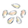 Colgante de gota de agua de vidrio de 8*14 mm cuentas de vidrio transparente diy hecho a mano horquilla aretes pulsera joyería al por mayor