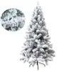 Árbol de Navidad de PVC Encriptado Decoración Navideña Verde Simulación Transfronteriza Plegable Lápiz Árbol de Navidad Flockado