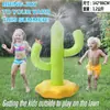 Arco de Cactus Inflable con Aspersor Decoración para Eventos de Jardín de Infancia y Bares Juguete de Aspersor de Agua con Nube Arcoíris