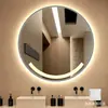 Smart Choice Holiday Hotel Espelho Redondo com Moldura Iluminada Inteligente Espelho de Banheiro Anti-embaçante Espelho de Maquiagem LED Espelho de Parede