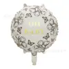 Cochecito de bebé transfronterizo huella de pie botella globos de papel de aluminio primer cumpleaños del bebé revelación de género globos de cumpleaños al por mayor