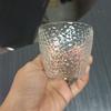 Taza Pequeña de Vidrio Rayado con Asa, Taza Transparente para Cata de Té, Taza Pequeña para Beber Té, Juego de Té Kung Fu, Taza de Maestro