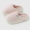 2025 Zapatillas de Conejo de Color Puro Transfronterizas Invierno Nuevas Zapatillas de Algodón para Hombres y Mujeres Hogar Interior Antideslizantes Cálidas Felpa Amor