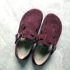 Zapatos Island DAOWAI Birkenth Otoño e Invierno Punta Cerrada Corcho Zapatos de Suela Única Anti-Piel Vacuno Vintage Casual Zapatos Birkenth Mujer