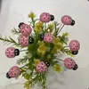Madera Coccinella septempunctata Simulación Micro Paisaje Decoración Pastel Jardinería Maceta Animal Pequeño Escarabajo Mariquitas