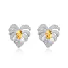 Pendientes de Plumas de Nicho Diseño de Alta Gama Pendientes de Piedra Natural Cepillada Amatista Citrino Plata de Ley S925