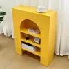 Gabinete Decorativo de Chimenea de Entrada Colorido Dopamina Estilo Crema Gabinete de Almacenamiento de Fondo para Transmisión en Vivo Exhibición Simple Vitrina