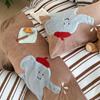 Ins Elefante de Dibujos Animados Bordado Otoño e Invierno Engrosado Cálido Leche Terciopelo Juego de Cuatro Piezas Franela Coral Terciopelo Ropa de Cama