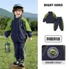 Conjunto Deportivo de Bloques de Color para Niños Estilo Primavera y Otoño Chaqueta y Pantalones 2026 Nuevo Conjunto de Otoño para Niños Conjunto de Dos Piezas