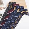 Gravata Masculina Britânica Retro Escuro Vermelho Marrom Padrão 8CM Vestido Profissional Negócios Casual Listrado Azul Casamento