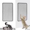 Almohadilla rascadora para gatos, almohadilla de sisal, color gris sólido, resistente al desgaste, cómoda, suave y resistente a los arañazos, pegatinas de pared verticales para sala de estar, almohadilla rascadora para gatos