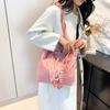 Bolso de Mujer 2024 Nuevo Estilo Coreano Bolso Tote Plisado Verano Pequeño Fresco Artístico Ocio Bolso de Gran Capacidad