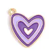 Colgante Encanto Corazón Colorido de Aleación con Goteo de Aceite DIY Accesorios para Joyería Hecha a Mano Accesorios para Collar Llavero