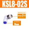 Ksl8-02 Codo de Junta Giratoria de Alta Velocidad Conector Rápido de Tubo de Aire Neumático Conector Rápido Paso Directo Ksh6-01/10-03