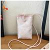Nova mini bolsa chinesa para celular feminina, nova moda verão 2025, bolsa quadrada pequena bordada, bolsa transversal simples e versátil