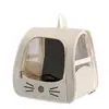 Ventana transparente, mochila transportadora de gato transpirable, transportador de mascotas portátil para salidas, gran capacidad, adecuado para gatos y perros, se puede llevar en la mano