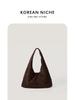 2024 nuevo otoño e invierno gran capacidad estilo retro perezoso bolso de hombro para mujer Corea del Sur nicho bolso tote de gamuza