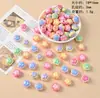 Acrílico Color AB Color Sólido Dos Tonos Caramelo Mariposa Con Cuentas Cadena para Teléfono Móvil Cuerda para el Cabello Cuentas Sueltas Accesorios para Joyería DIY Venta al por Mayor