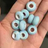 Suministro Transfronterizo de Cuentas Cerámicas Planas de Colores con Agujero Grande, Accesorios para Ropa, Cuentas Espaciadoras, Accesorios para Joyería DIY de Pulseras, Accesorios con Cuentas