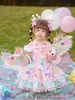 Vestido Cosplay Princesa Açucarada Dopamina Vestido Infantil Vestido Lolita para Meninas Novo Vestido Feito à Mão 2025