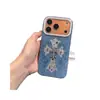 Funda para Teléfono Móvil Apple 17Promax Ins Coreana Cruzada Iphone16 Brillo 13 Patrón de Mezclilla 14P Dura 15