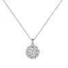 Collar Circular con Diamantes Flash de Estilo Caliente Transfronterizo para Mujer, Lujo Ligero, Diseño de Nicho de Gama Alta, Cadena de Clavícula de Moda