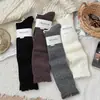 Calcetines de Mujer Youjiaxiu para Otoño e Invierno, Calcetines Gruesos de Punto Hueco con Relieve de Cachemira Cálida, Calcetines Largos Holgados Adelgazantes