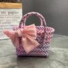 Bolso tejido de plástico nuevo del fabricante, cesta tejida, bolsa de regalo tejida a mano, bolsa de playa para mujer
